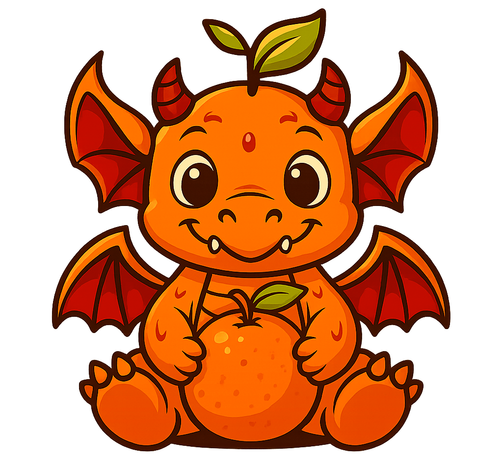 Mikan, the Monster Orange mascot
